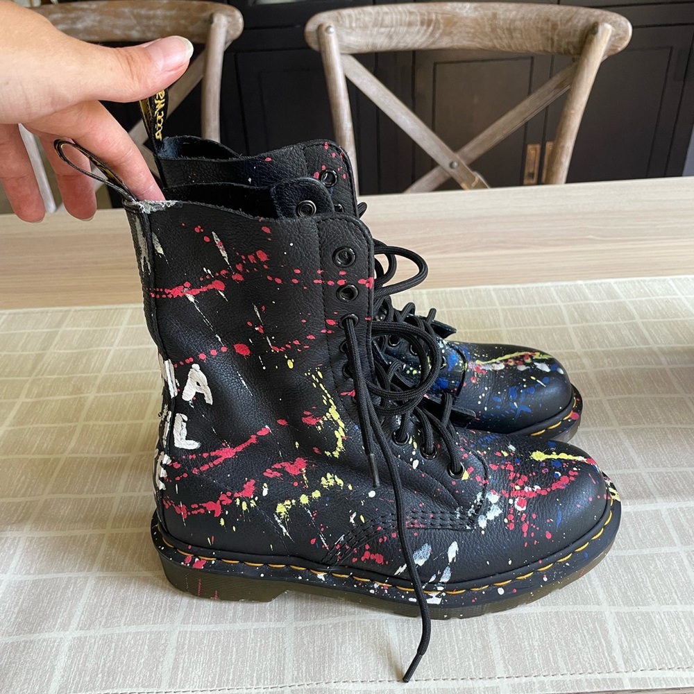Dr martens hand-painted boots